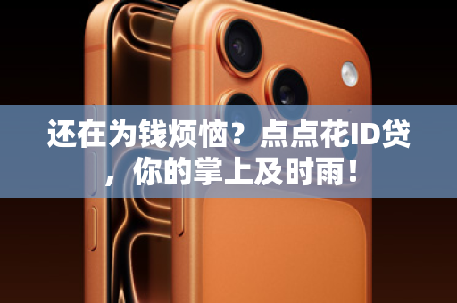 还在为钱烦恼？点点花ID贷，你的掌上及时雨！