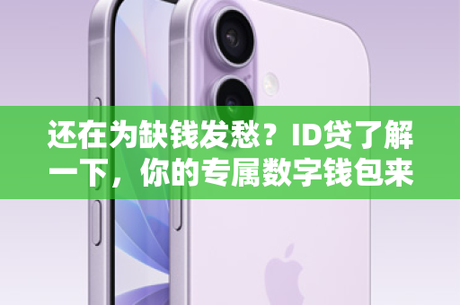 还在为缺钱发愁？ID贷了解一下，你的专属数字钱包来了！