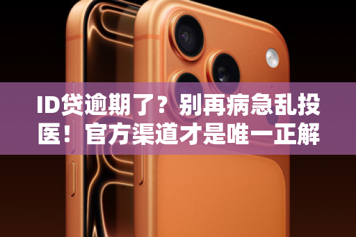 ID贷逾期了？别再病急乱投医！官方渠道才是唯一正解！