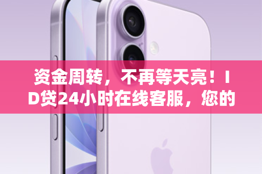 资金周转，不再等天亮！ID贷24小时在线客服，您的深夜钱程守护者