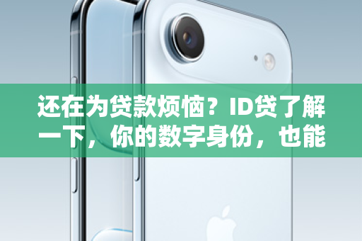 还在为贷款烦恼？ID贷了解一下，你的数字身份，也能变钱途！