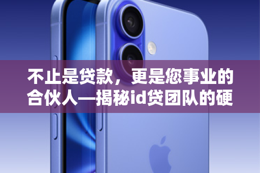 不止是贷款，更是您事业的合伙人—揭秘id贷团队的硬核实力与温度