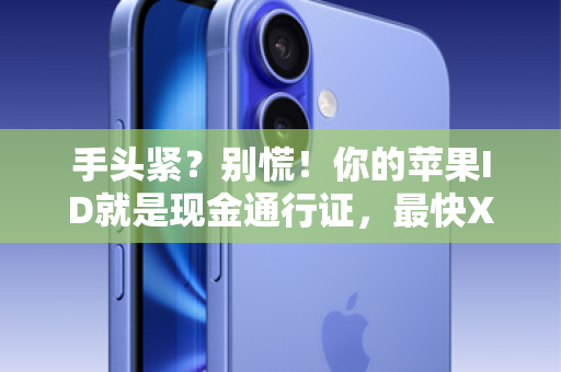 手头紧？别慌！你的苹果ID就是现金通行证，最快X分钟极速下款！