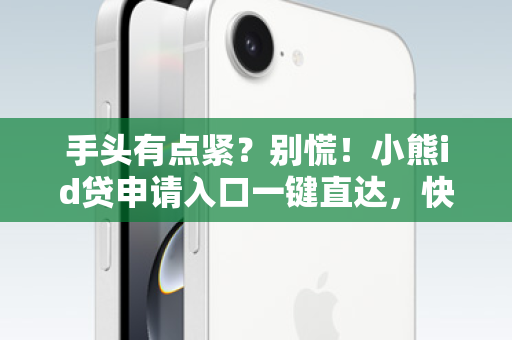 手头有点紧？别慌！小熊id贷申请入口一键直达，快人一步搞定资金！